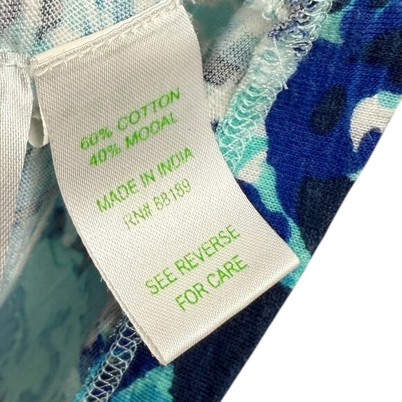 Lilly Pulitzer Essie Sparkling Blue Hey Bay Bay Sailboat Print Women’s size S - Picture 7 of 7